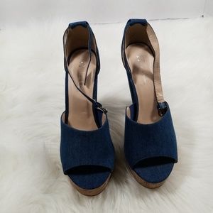 *SALE* Jean Heels Cork Bottoms by Nicole Miller